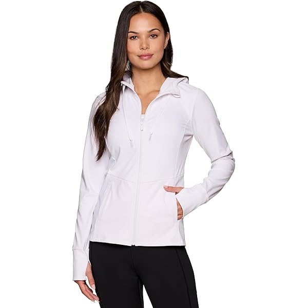 Champion Woven Fz Hood Womens Jackets Size S, Color: White/Black